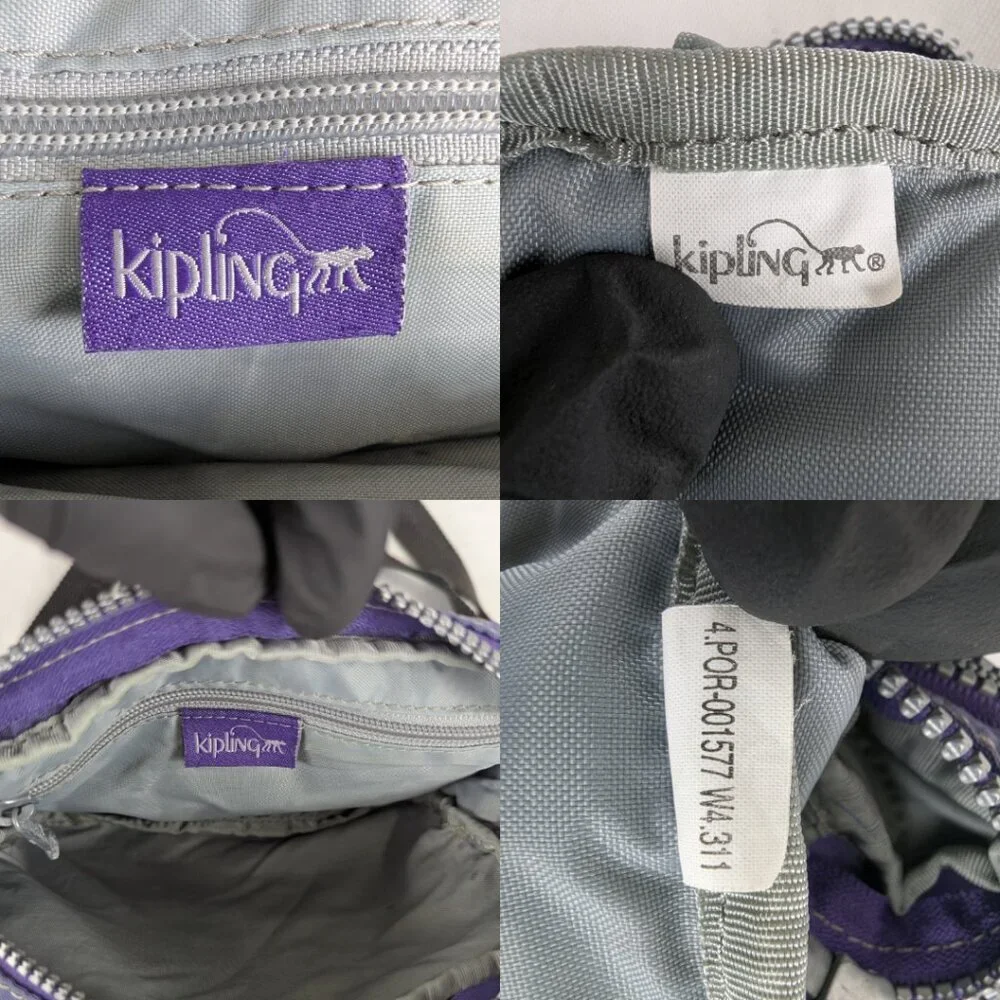 Kipling Merryl Crossbody Bag Purple Nylon -Clean Used - Buy It Now - Quick Ship! - Picture 7 of 12